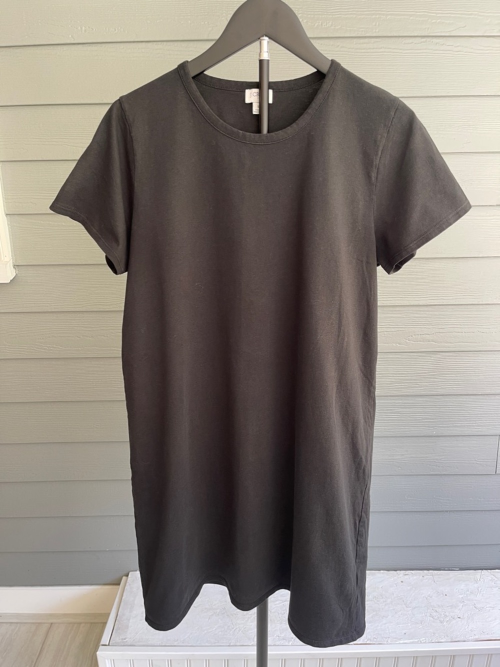 J. Crew Black Short-Sleeve T-Shirt Dress Size Large